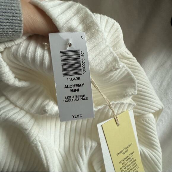 NWT Aritzia Wilfred Alchemy Mini Dress in Light Birch Size XL - Picture 3 of 3